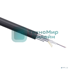 Кабель ВО Cabeus Loose tube, 4хОВ, OS2 9/125, PE, Ø 8,7мм, снаружи зданий, гофрированная стальная лента, черный, усиление- стальная проволока