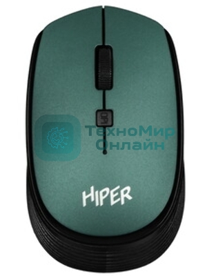 Мышь беспроводная HIPER HOMW-084 зеленый, 1600 dpi, радиоканал, USB, кнопки - 4