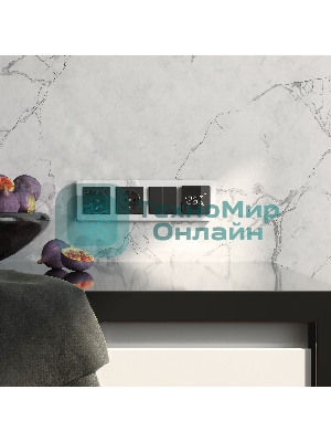 Рамка на 4 поста Acrylic (белый) W0042701