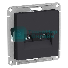 Механизм розетки компьютерной 2-м AtlasDesign RJ45 + RJ45 кат.5e карбон SchE ATN001085