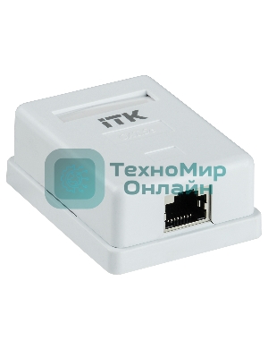 Настенная инф. розетка RJ45 кат. 5E FTP 1-порт
