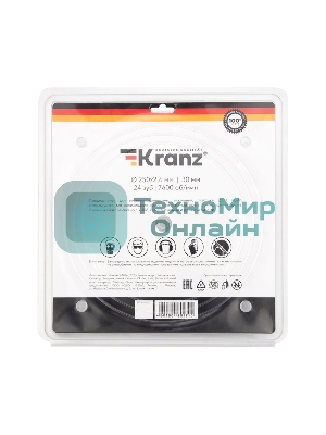 Диск пильный Kranz 250 мм х 24 зуб х 30 мм