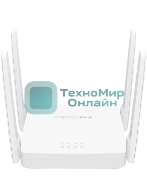 Роутер Mercusys MR20 AC750 Dual-Band Wi-Fi RouterSPEED: 300 Mbps at 2.4 GHz + 433 Mbps at 5 GHzSPEC: 2× Fixed External Antennas, 2× 10/100 Mbps LAN Ports, 1× 10/100 Mbps WAN PortFEATURE: Router/Access Point Mode Mode, WPS/Reset Button, IPTV, IPv6, Parental Controls