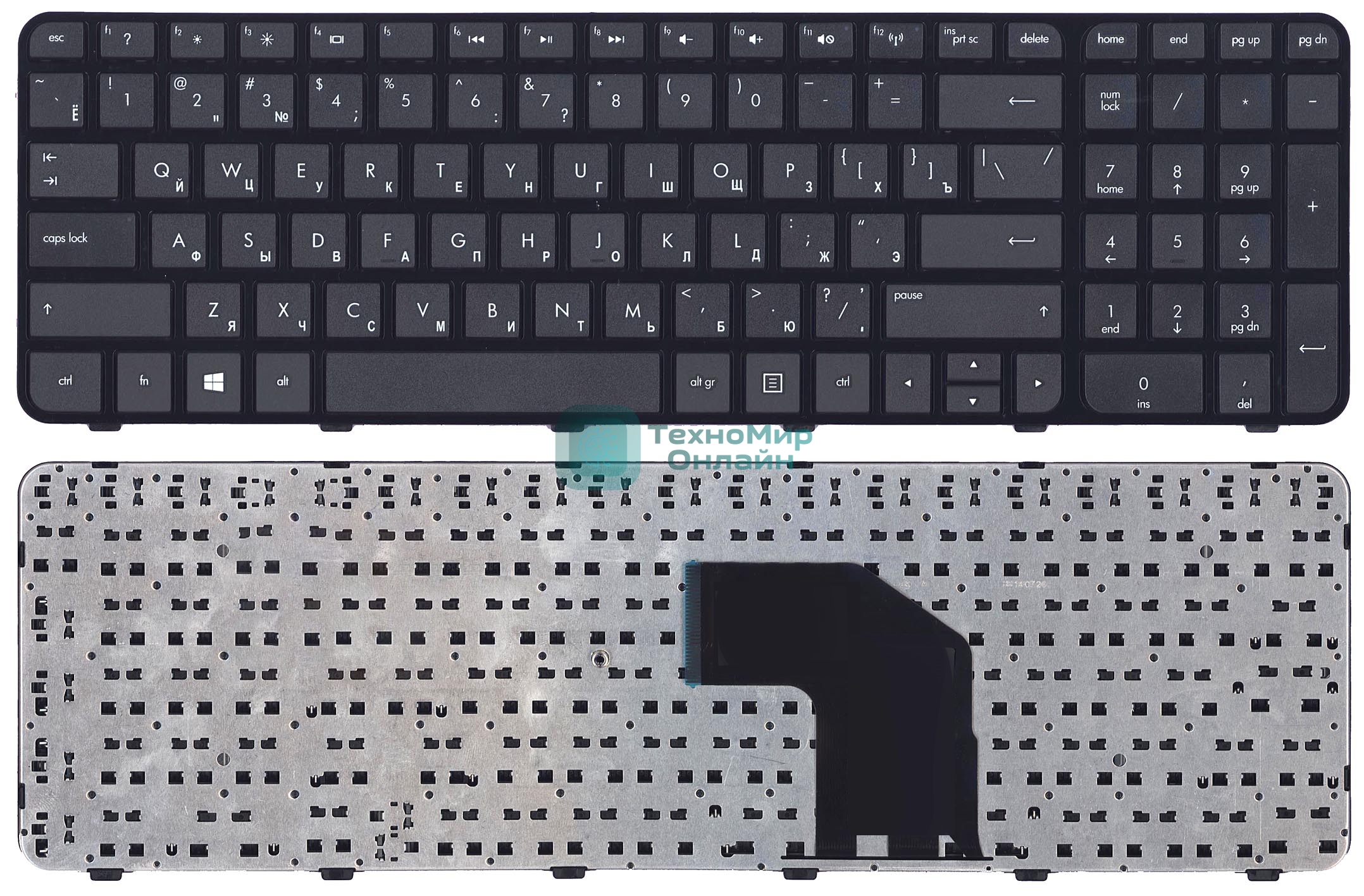 Клавиатура для ноутбука HP Pavilion G6-2000 черная с рамкой