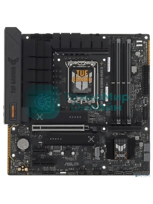 Материнская плата ASUS TUF GAMING B760M-PLUS II, LGA 1700, Intel B760, 4xDDR5, 4xSATA, 3xM.2, 1xPCIe 5.0 x16, 1xPCIe x4, 1xPCIe x1, 1xUSB-A 3.2 Gen 2, 2xUSB-A 3.2 Gen 1, 4xUSB 2.0, 1xUSB-C 3.2 Gen 2x2, 1x2.5Gb LAN, 5x3.5 мм, 7.1, mATX