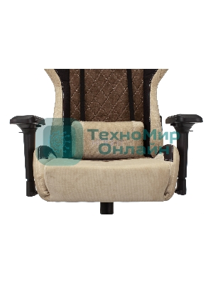 Кресло игровое Бюрократ VIKING 7 KNIGHT BR FABRIC коричневый текстиль/эко.кожа крестовина металл/пластик