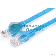 Патч-корд LSZH медный UTP Cablexpert PP30-5M/B cat.5e, 5м, литой, многожильный, синий