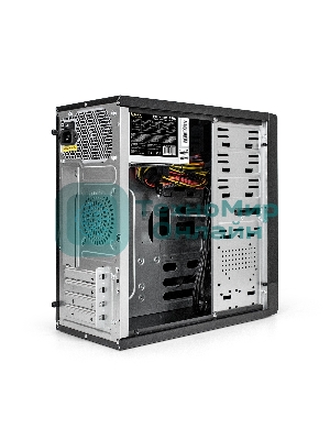 Компьютерный корпус Minitower ExeGate MA-371X-UNS350 (mATX, БП UNS350 с вент. 12см, 2*USB+2*USB 3.0, аудио, черный)