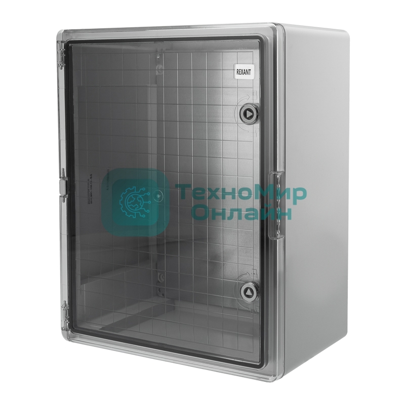 Корпус пластиковый ЩМПп Rexant с прозрачной дверцей и монтажной панелью 500х400х240мм, АБС, УХЛ1, IP65