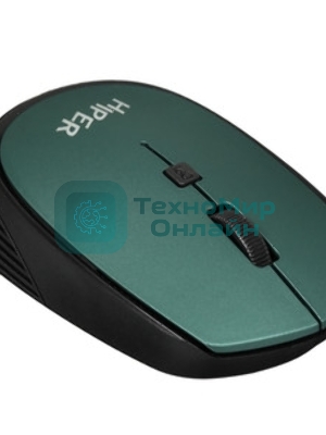 Мышь беспроводная HIPER HOMW-084 зеленый, 1600 dpi, радиоканал, USB, кнопки - 4