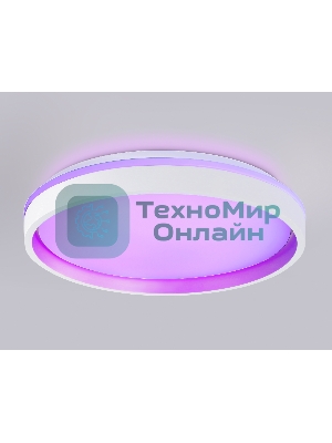 Светодиодный светильник RGB Ambrella light FZ607 WH/GD белый/золото IP20 66W 3000K-6500K+RGB D490*85 (ПДУ ИК)