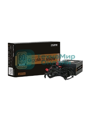 Блок питания Zalman ZM650-GVII Retail, 650Вт, 80 PLUS Bronze, 120мм, черный