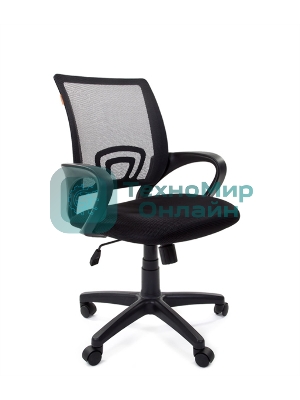 Кресло Chairman 696 TW-01 черный, ткань, 120 кг, механизм качания