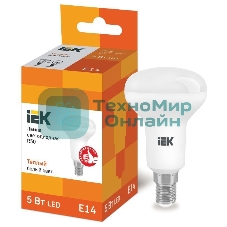 Лампа светодиодная IEK LLE-R50-5-230-30-E14 ECO R50 5Вт 3000К теплый белый E14 450лм 230-240В