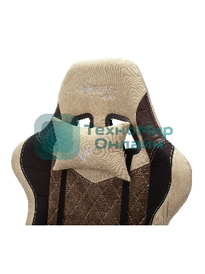 Кресло игровое Бюрократ VIKING 7 KNIGHT BR FABRIC коричневый текстиль/эко.кожа крестовина металл/пластик