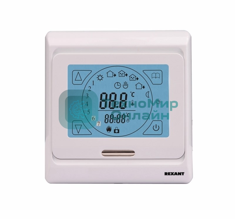Терморегулятор сенсорный с автоматическим программированием Rexant, R91XT, 3680 Вт