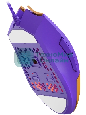 Мышь проводная A4Tech Bloody L65 Max желтый/фиолетовый, 12000 dpi, USB, кнопки - 7