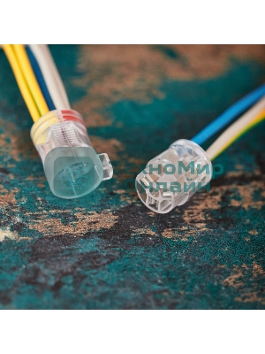 Экспресс-клемма Rexant СМК 2273-2x3R проходная разъемная 3 полюса 3х2-проводная 0,5-2,5 мм² (50 шт/уп)