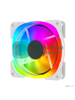 Вентилятор для корпуса Powercase (CM21-14W ARGB) White 140x140x25mm (PWM, 100шт./кор, 4pin +ARGB Sync, 800-1500±10% об/мин) Bulk
