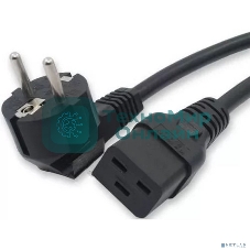 Кабель питания Filum ПВС-АП 3x1.5 CEE 7/7(Schuko) угловая - C19, 220/250В, 16А, чёрный, 3м