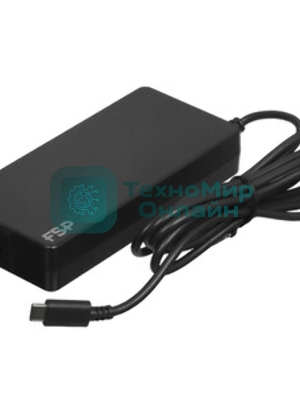 Адаптер питания FSP NB C 100W (FSP100-A1BR3) AC-DC 100W Adapter, Вход C6 (для ноутбучного кабеля), Кабель 1000мм, Выход USB Type-C, 5V/9V/12V/15V/20V автовыбор. RETAIL