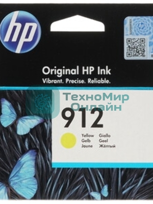 Картридж струйный HP 912 3YL79AE желтый (315стр.) для HP DJ IA OfficeJet 801x/802x