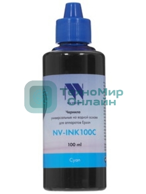 Чернила NVPrint NV-INK100 универсальные Cyan на водной основе для аппаратов Epson (100мл) Китай