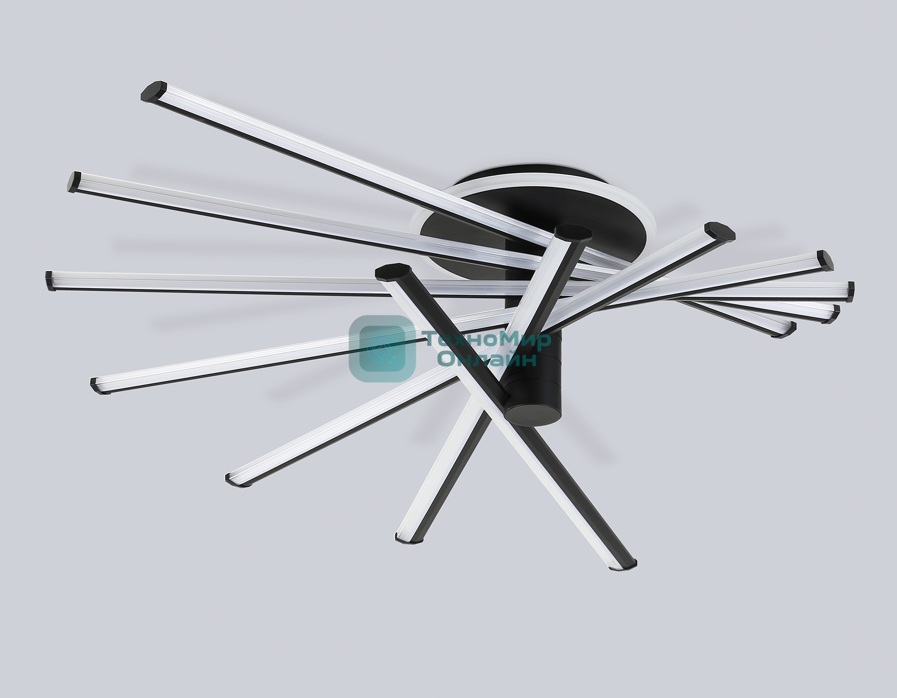 Потолочный светодиодный светильник Ambrella light FL6242 BK черный 135W 3000K-6400K 900*750*230 (ПДУ ИК)