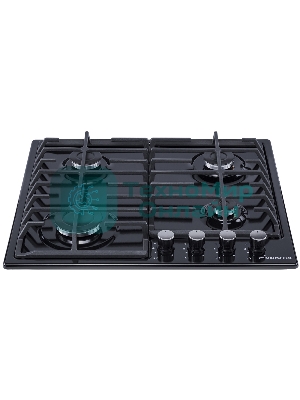 Газовая варочная панель Maunfeld EGHG.64.6CB/G, 4 конфорки, закаленное стекло, черный
