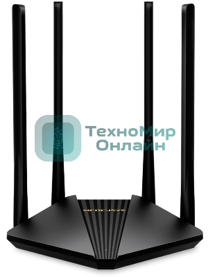 Wi-Fi роутер MERCUSYS MR30G, Wi-Fi 5, AC1200, 2.4/5ГГц, 2 LAN, черный