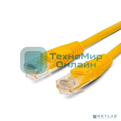 Кабель патч-корд, Filum FL-U5-C-0.5M-Y U/UTP 5e cat. 0.5м, 26AWG(7x0.16 мм), чистая медь, PVC, жёлтый