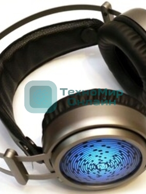 Гарнитура Oklick HS-L600G чёрный, проводная, USB, подсветка