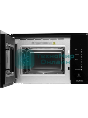 Микроволновая печь встраиваемая Hyundai HBW 2560 BG черный, 25 л, 900 Вт, переключатели - сенсор