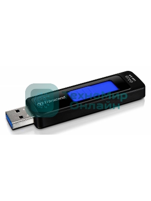 Флешка USB Transcend JetFlash 760 (TS64GJF760), 64Gb, USB 3.0, R/W 130/40, черный/синий