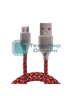 Кабель USB ACD-Titan MicroUSB - USB-A Нейлон, 1м, красно-черный