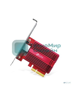 Сетевой адаптер 10 Gigabit PCI-E network adapter, 1 PCI Express 3.0 X4 interface, 1 100/1000/10000Mbps Ethernet port, come with Low-Profile and Full-Height Brackets