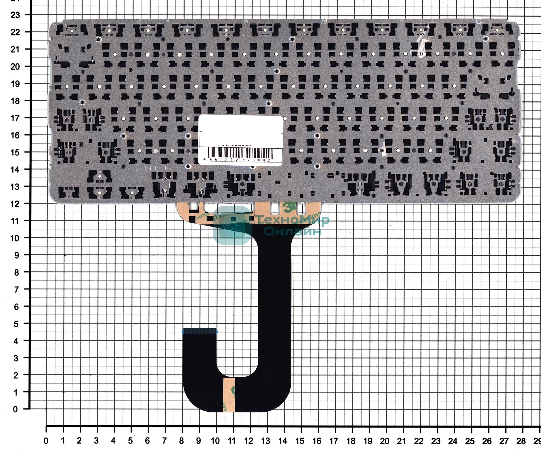 Клавиатура для ноутбука HP Chromebook 11A-NB черная