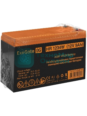 Батарея для ИБП ExeGate EX285953RUS HR1234W (12V 9Ah, клеммы F2)