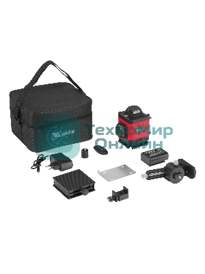 Лазерный уровень м-призм. MTX ML 360-4 Basic SET, 30 м, зеленый луч, акк. Li 3000 мА·ч, сумка