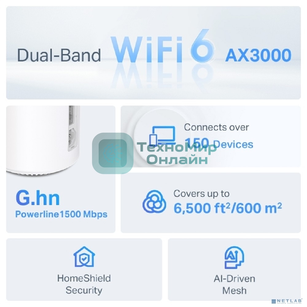 Домашняя Mesh Wi-Fi система TP-Link Deco PX50(3-pack)