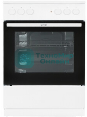 Плита электрическая Gorenje GEC6A11WG белый, конфорок 4 шт, духовка 65 л, 60 см x 85 см x 60 см