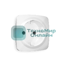 Лицевая панель OMEGA (Белый глянец) для электрической розетки с/з со шторками QUANT OP1070
