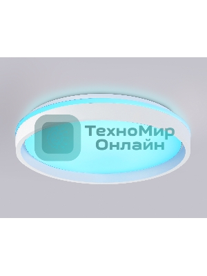 Светодиодный светильник RGB Ambrella light FZ607 WH/GD белый/золото IP20 66W 3000K-6500K+RGB D490*85 (ПДУ ИК)