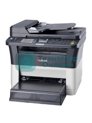 МФУ лазерное Kyocera Ecosys FS-1025MFP (1102M63RU0/1102M63RUV/1102M63RU2/1102M63NX2/1102M63DZ2), A4, ч/б, печ. до 25 стр/мин., скан. до 18 стр/мин. (ч/б) 6 стр/мин. (цвет), 600 x 1800 dpi (печать) 600x600dpi (скан), USB, RJ-45