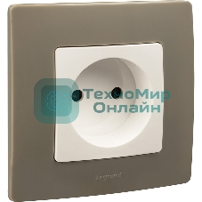 Розетка 2К винт., защ.шт., белый ETIKA Розетка 2К винт., защ.шт., белый