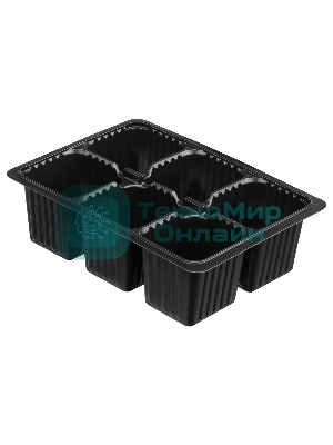 Кассета для рассады, 180х135х60 мм, 6 ячеек, полистирол, 5 шт. Россия