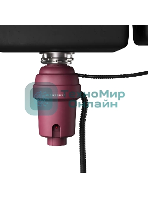 Измельчитель пищевых отходов Kuppersberg WS 750 V, High-Tech, мощность 750 Вт, 3800-4200 об/мин, защита от перегрева, авто выключение, DC мотор, шумоизоляция, уровень шума 70 дБ, винный