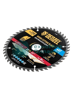 Пильный диск по дереву Denzel ф210 х 30 мм, 48 зубьев 733497