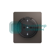 Розетка Kranz ROUND 1-ая с/з с/у, со шторками и крышкой 16А титан