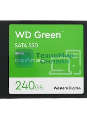 Накопитель SSD WD Green WDS240G3G0A, 240Gb, SATA III, 2.5
